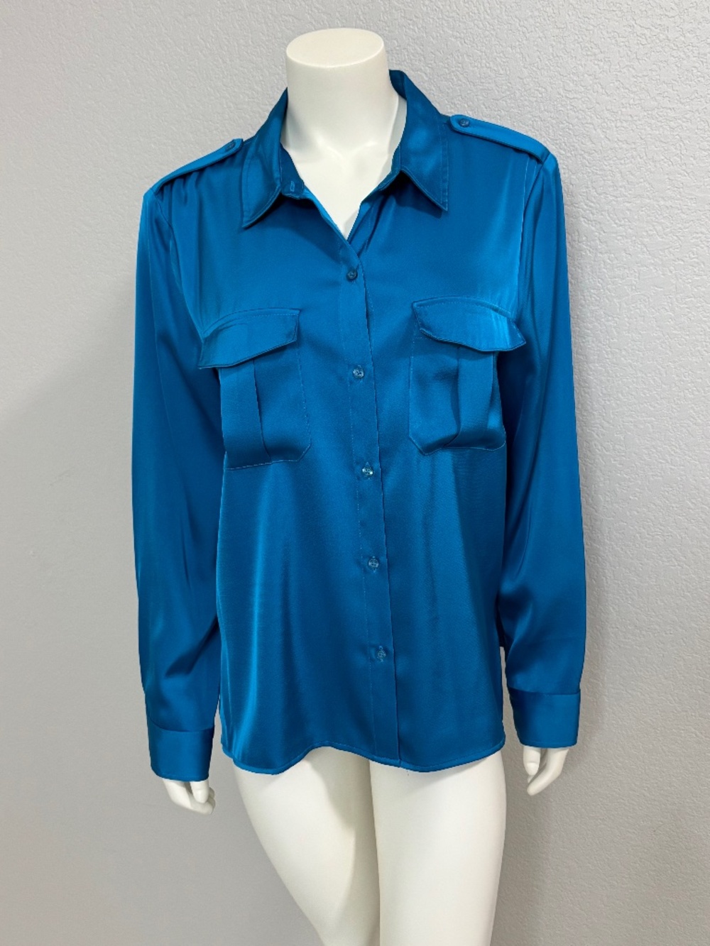 NWOT Calvin Klein Silky Turquoise Shirt